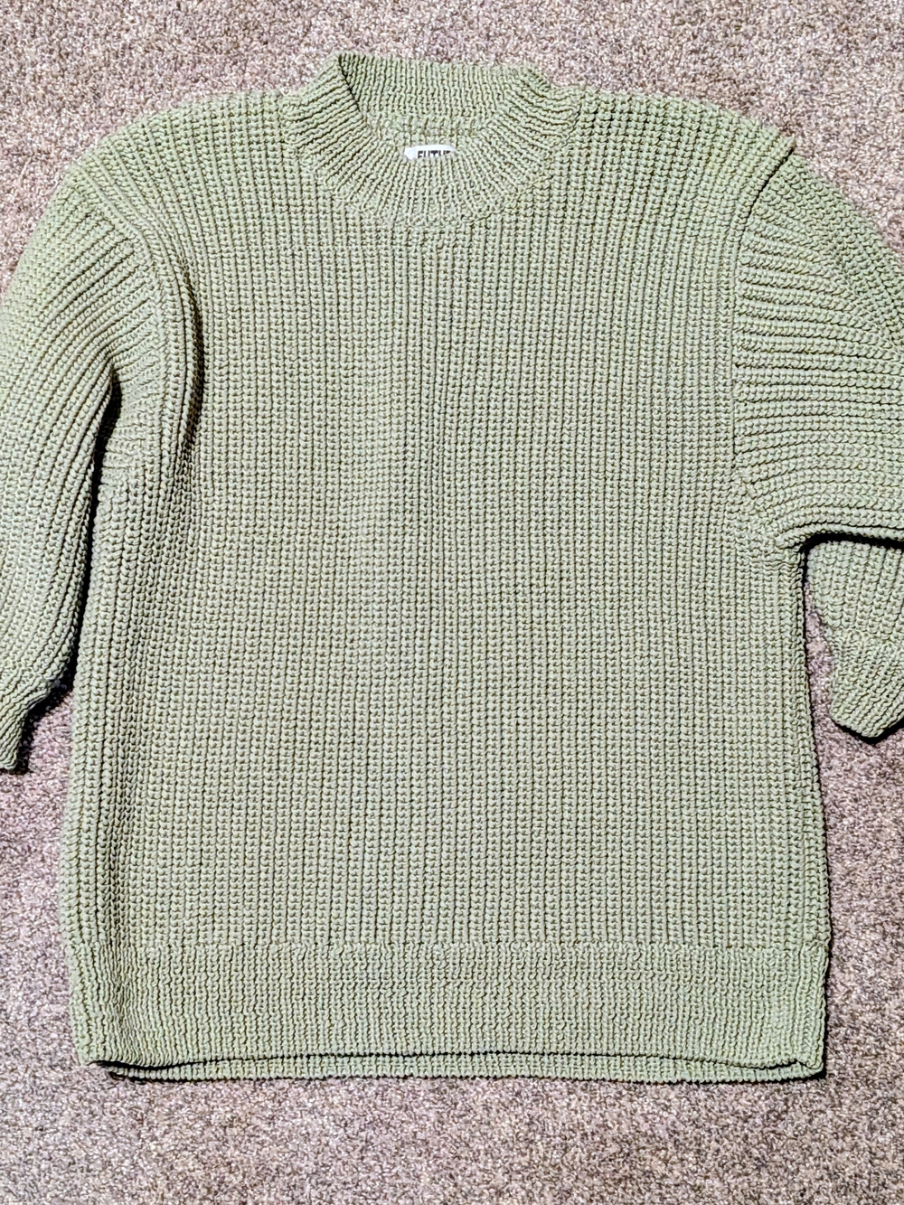 Light Green Ribbed Knit Sweater - Future Collective